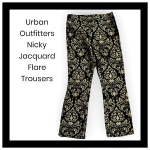 Urban Outfitters Nicky Jacquard Brocade Flare Pants